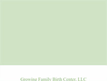 Tablet Screenshot of growingfamilybirthcenter.com